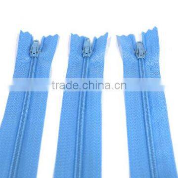30cm / 12 inch light blue closed end nylon zipper