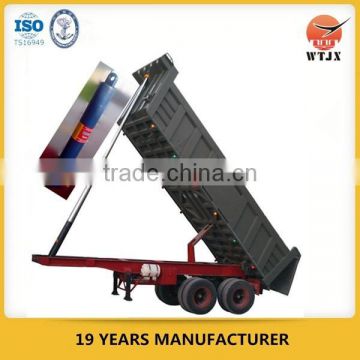 front-pushed telescoping hydraulic cylinder dump trailer