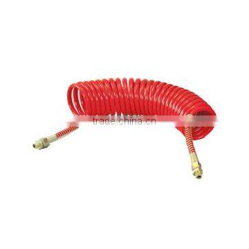 BLue Polyurethane Spiral Tube, PU Coil Hose With Brass Ends&Tail(6.5*10mm*6m),Pneumatic Fitting photo-4