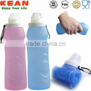 Silicone Foldable Water Bottle 550ml Outdoor Running Hiking