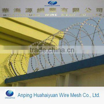 concertina razor barbed wire manufacture galvanized razor wire BTO22 SUS304 razor wire