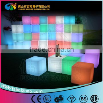 battery rechargable rgb led cube seat waterproof led lighting cube chair