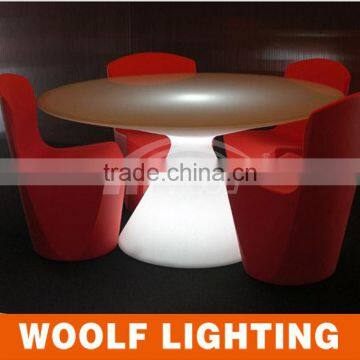 Modern Round Restaurant Illuminated LED Dinner Table photo-4