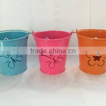 Cheap Handmade Designs Decorative Paintings Flat Small Big Wedding Decor Iron Butterfly Flower Vase photo-2