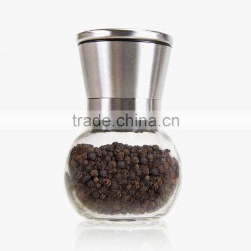 304 Stainless Steel Pepper and Salt Grinder, Spherical Glass Spice Grinder Commercial photo-5