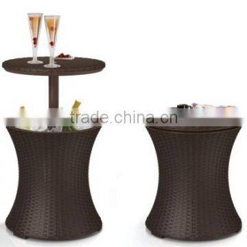 Rattan Cooler Table Outdoor Wicker Furniture Bar Pool Patio Deck Party Ice NEW photo-2