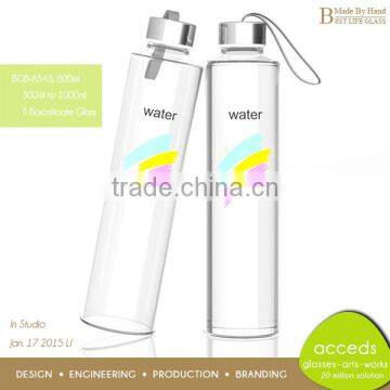 Handmade Pyrex Glass Custom Water Bottle photo-2