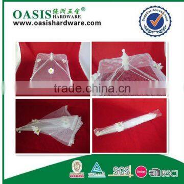 Net Cloth Folded Food Cover With Florals Food Umbrella photo-3