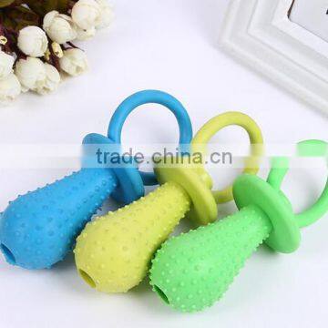 pet toys TPR material pet nipple chew toys with small bell