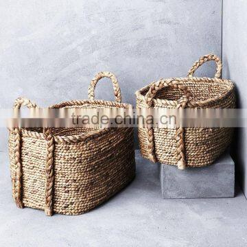 Vietnam Wholesale Water Hyacinth Storage Laundry Basket photo-2