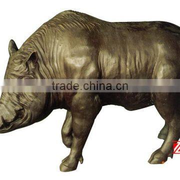 bronze fat decorative pig statue