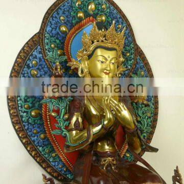 China Supplier Antique Large Bronze Maitreya Buddha Statue photo-4