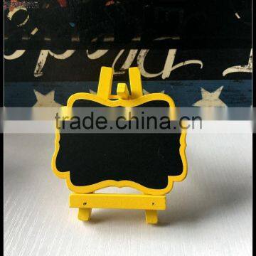Yellow Wooden Blackboard, Multi-function Decorative Chalkboard With Stand photo-5