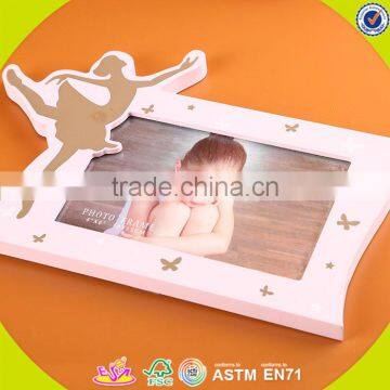 2017 Wholesale Pink Ballet Dancing Wooden Girl Photo Frame W09A045 photo-2