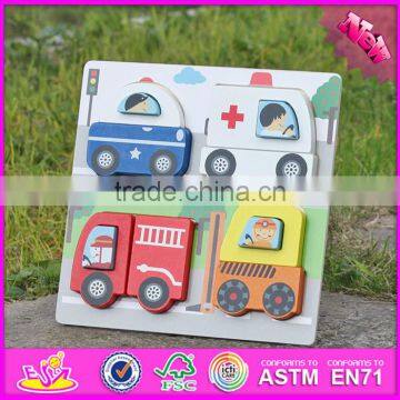 2017 New Product Educational Toy Wooden Car Shape Puzzle for Kids W14D022 photo-3
