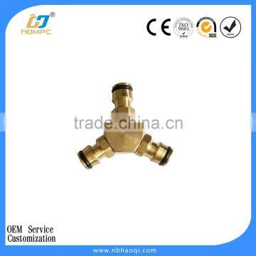 Garden 3 way brass connector hose splitter