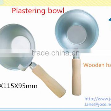 Wooden Handle Carbon Steel Cement Putty Bowl photo-2