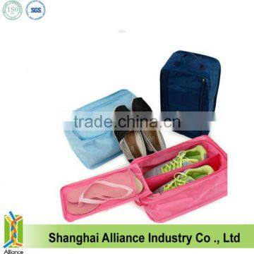 600D polyester zipper high quality travel shoe bags(TMJ-844)