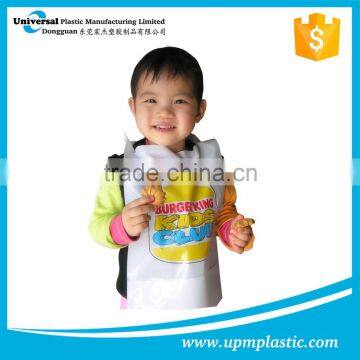 One time use disposable waterproof kitchen LDPE plastic apron baby bibs