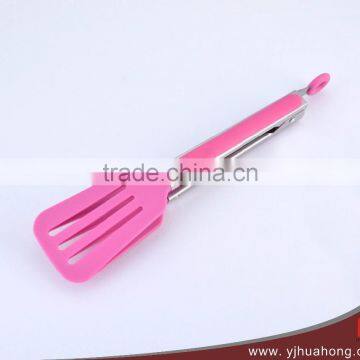 Nylon Kitchen BBQ Food Tongs with Stainless Steel Handle