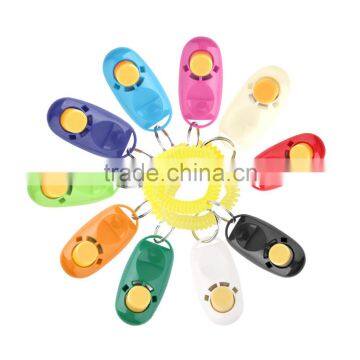 Pet Click Clicker Training Trainer Aid Wrist Pets Dog Supplies Dog Trainnings Dog traning tools Plastic Products free shipping