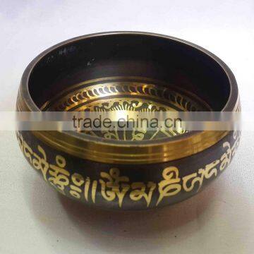 Best Selling Symbolic Colored Tibetan Healing Meditation Singing Bowl