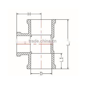 HIGH QUANLITY REDUCING TEE OF PVC DIN STANDARD FITTINGS FOR WATER SUPPLY photo-2