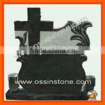 Black Granite European Tombstone photo-4