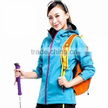 custom winter outdoor women softshell jacket