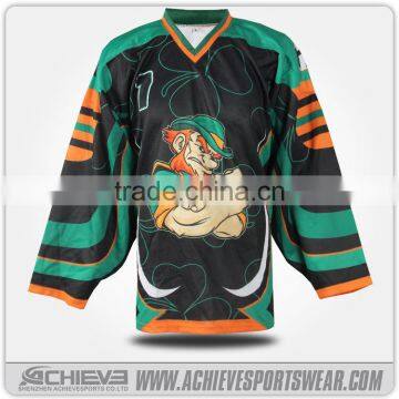 Custom Practice Tackle Twill Custom Silk Screen High Quality Hockey Jersey photo-4