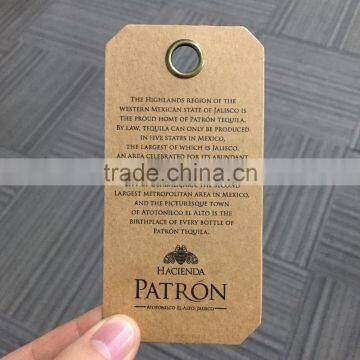 2016 hot sale high quality cheap coated paper hang tags swing tags with square hole