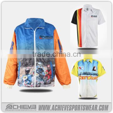 Custom car racing team shirt service racing jacket