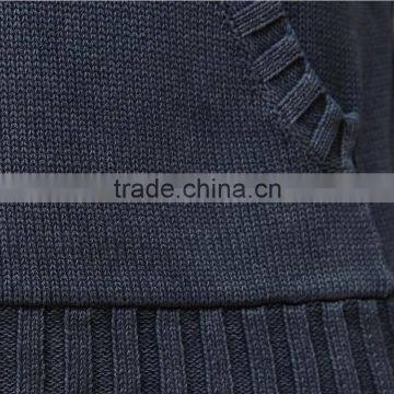 Denim-like Cotton Sweater Hoodie Cable Knit Mens Sweater photo-4