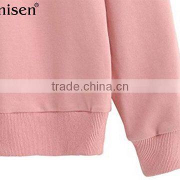 New Style Casual Custom Logo 100 Polyester Ladies Sweatshirts photo-4