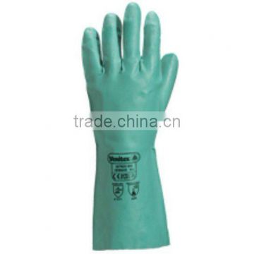 CE EN388 gauge 13 foam green color nitrile coated industrial working gloves