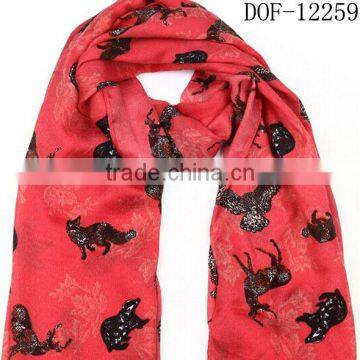 Fashion Popular Chiffon Voile Animal Scarf photo-4