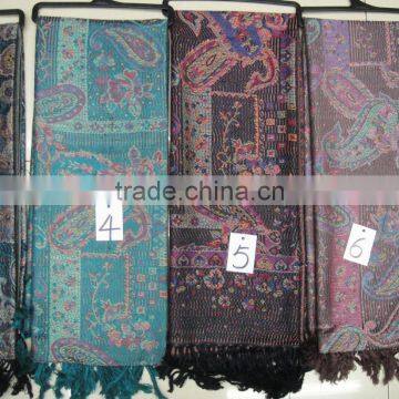 Fashion Top Sold Russian Woman Classic Jacquard Paisley Pashmina Shawl 100%viscose photo-2