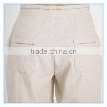 Linen Fabric Casual Women 's Fashion Pants photo-5