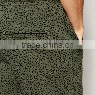 Mens Skinny Fashion Jogger Pants in Leopard Print for Sale photo-4