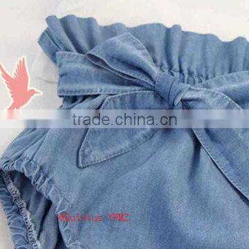Denim Boutique Children's Clothing Bow Shorts Denim Shorts Girls Ruffle Shorts photo-2