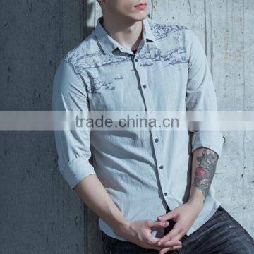 zm35767a wholesale new pattern men shirts latest design printed blouse