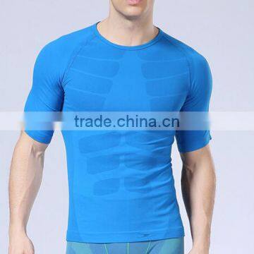 Mens seamless sport compression t-shirt