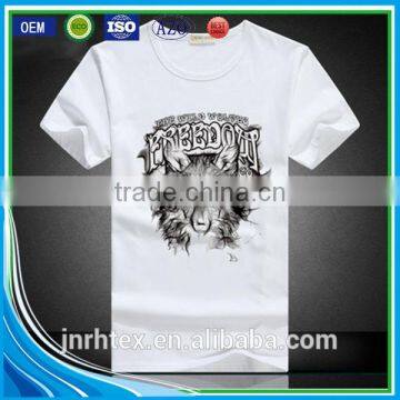 Competitive Price 50 50 Cotton Polyester Fabric Custom Print T-shirt photo-3