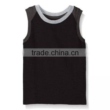 Cheap Wholesale Sports Open Side 95% Cotton 5% Spandex Kids Tank Top photo-2