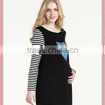 New design custom wholesale cotton printed pregnant women sweaters maternity sweaters