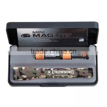 Camo Mini Mag-Lite Flashlight - Features Two AA Alkaline Batteries and Comes in Camouflage With Your Logo photo-3