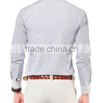 Cotton Vertical Stripes Fabric Men's Dress Shirts photo-2