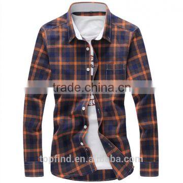 Cotton Microfiber Casual Check Korean Men Style Shirt