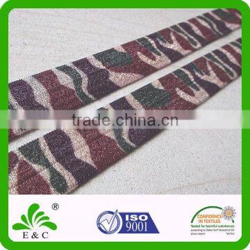 Soft Fabric Foldover Style Thermal Transfer Printed Elastic Satin Ribbon photo-2