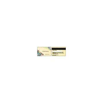 offset printing magnetic card with flat numbers